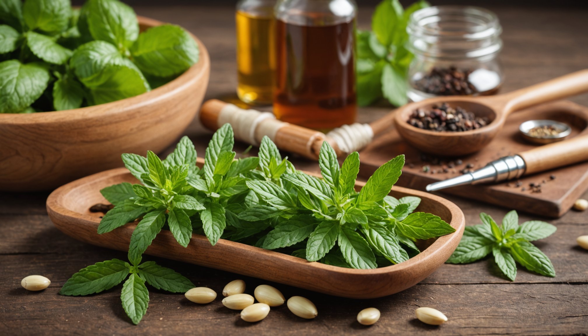 Illustration of a healthy lifestyle supporting male potency with natural foods, exercise, stress reduction, and sleep