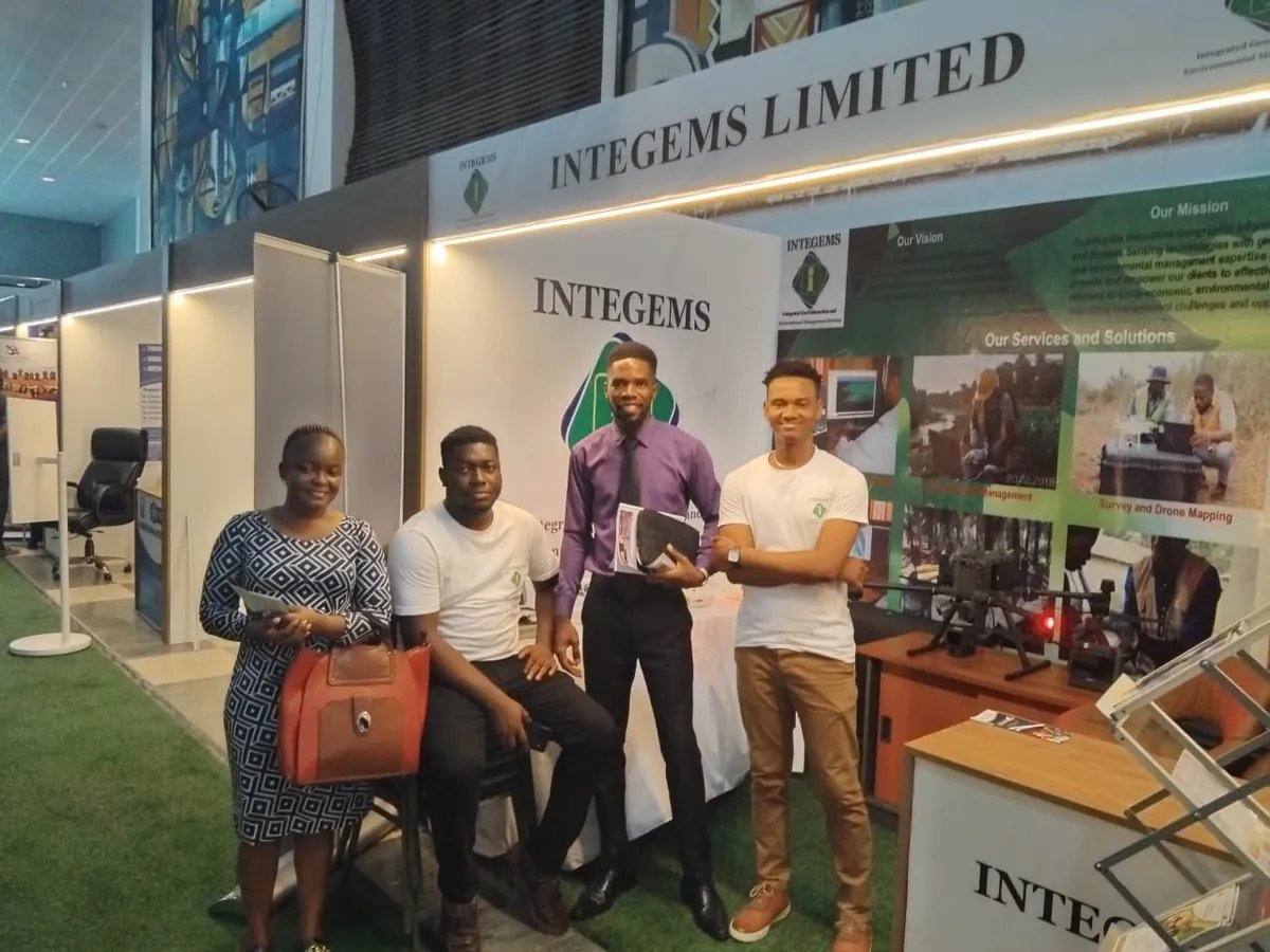 SLONEC team at the Integems Limited stand, Sierra Leone Mining Week 2025
