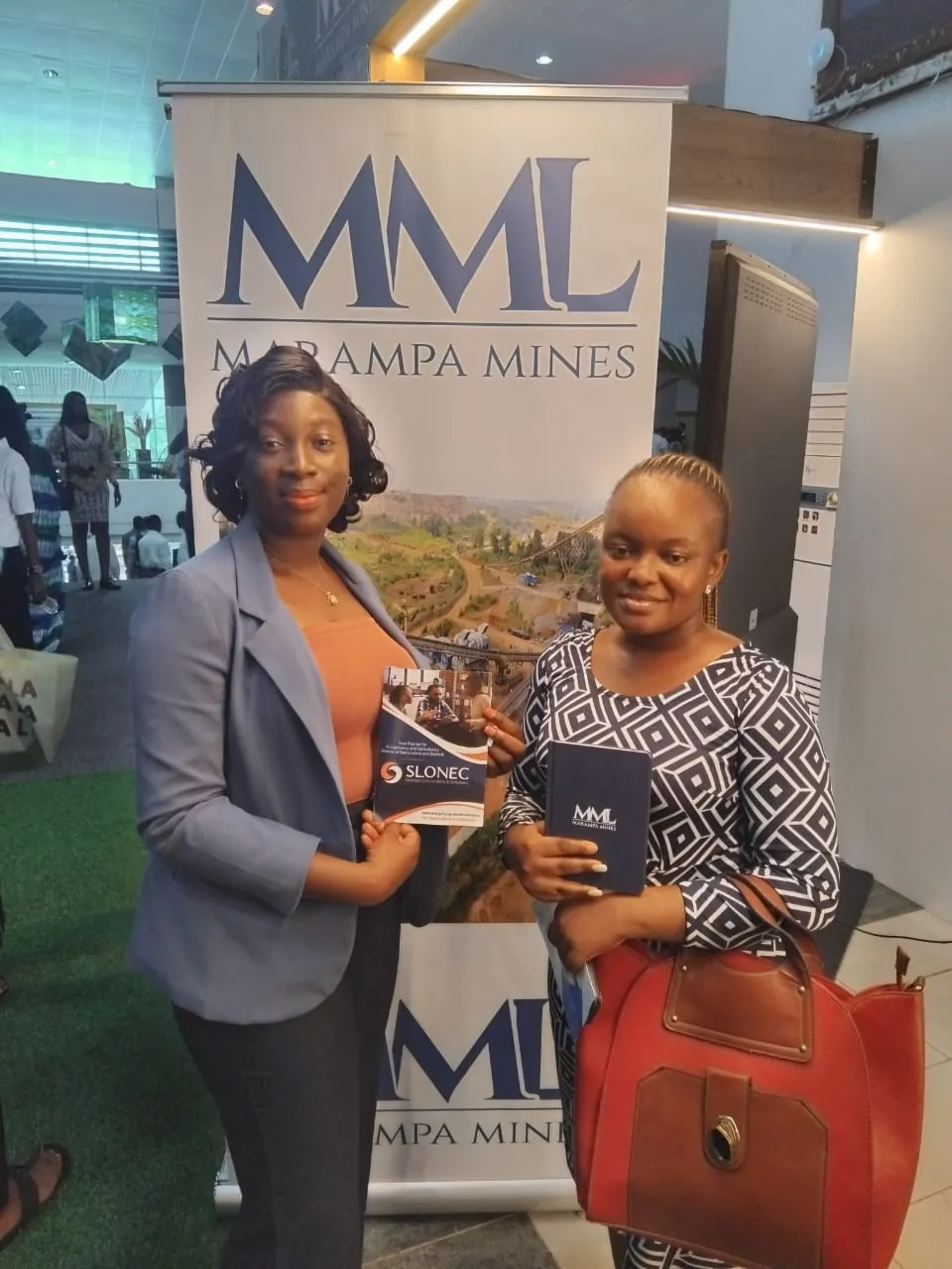 SLONEC at the Marampa Mines stand, Sierra Leone Mining Week 2025