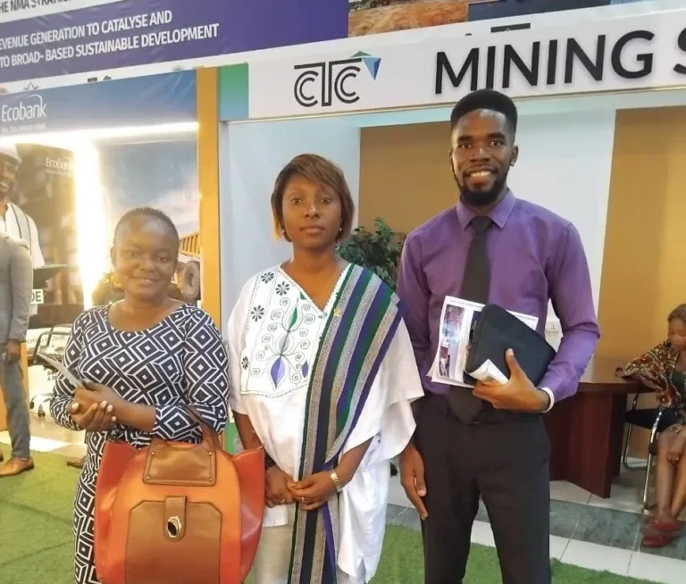 SLONEC team at the Sierra Leone Mining Week Exhibition 2025
