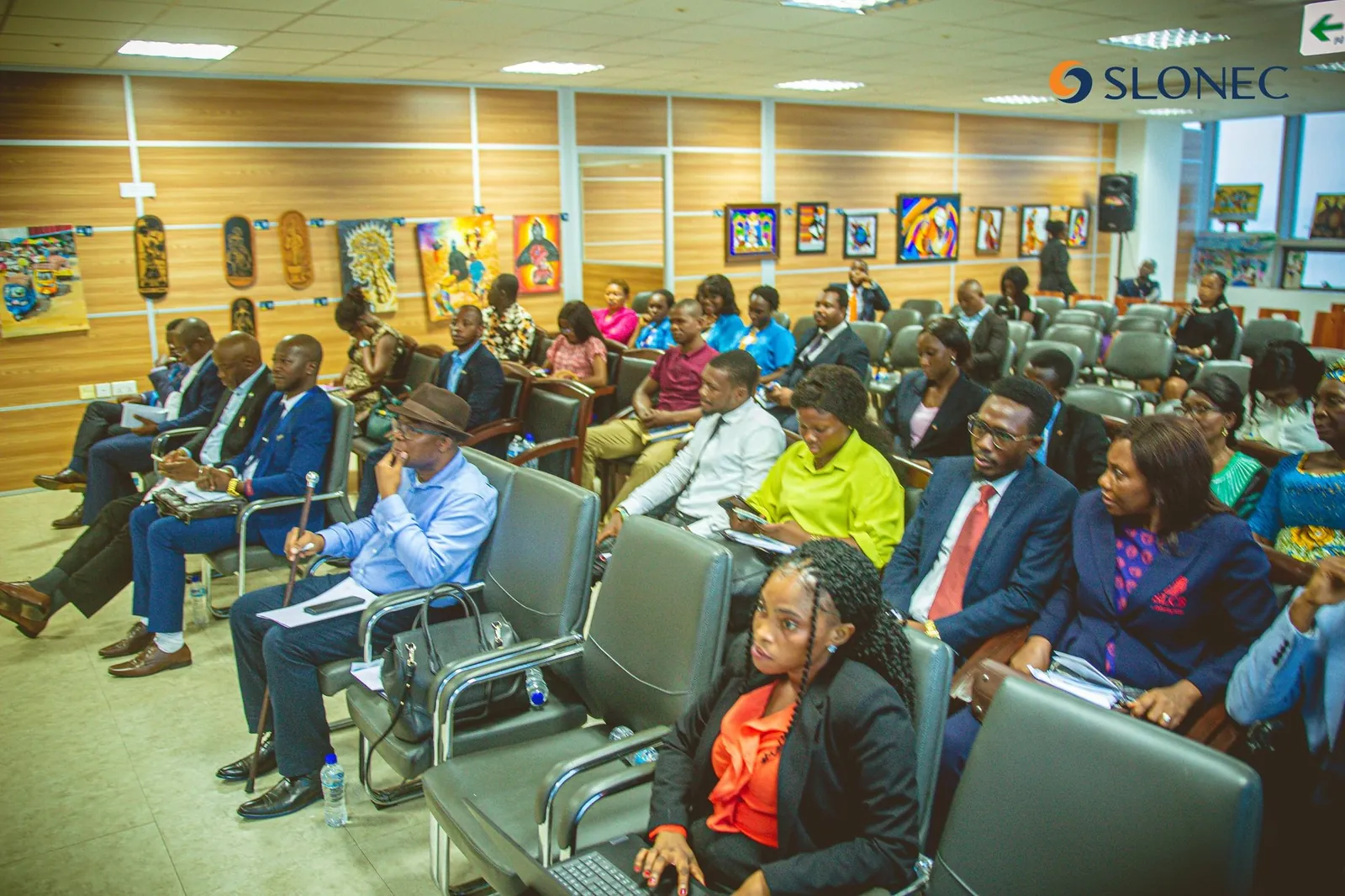 Guests at the SLONEC 1st anniversary business seminar in Freetown