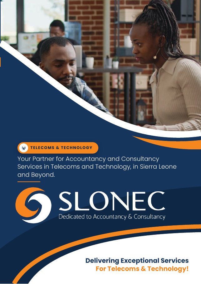 Cover of the SLONEC Telecoms & Technology brochure